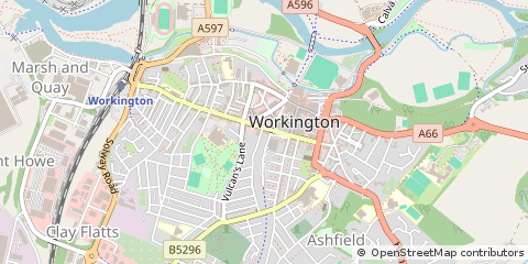 Map of Workington, Cumbria
