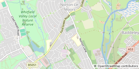 Map of Stoke-on-Trent, Staffordshire