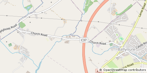 Map of Ballyclare, County Antrim