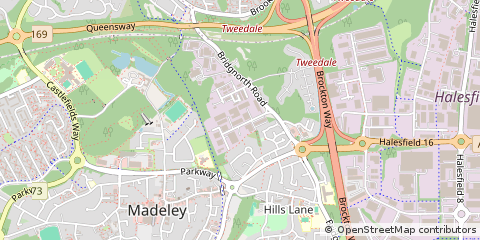 Map of Madeley Telford, Shropshire