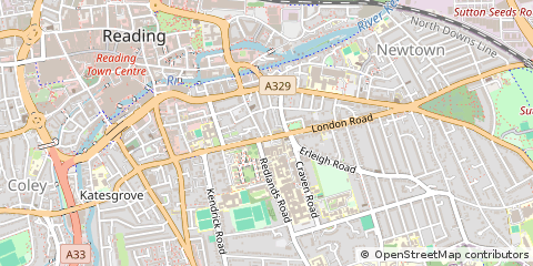 Map of Reading, Berkshire