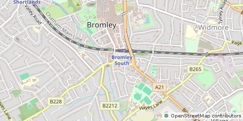 Map of Bromley, Kent