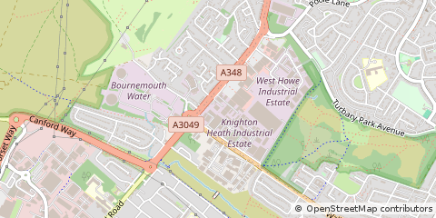 Map of Bournemouth, Dorset