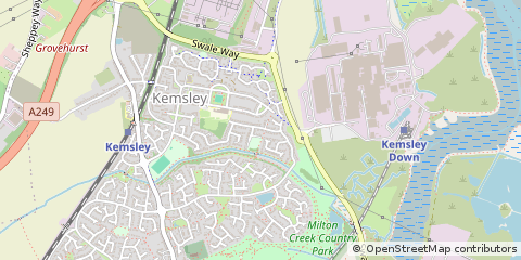 Map of Sittingbourne, Kent