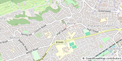 Map of Weston-Super-Mare, North Somerset