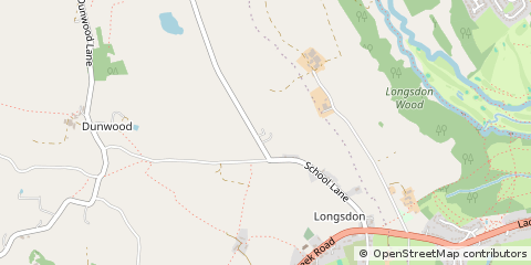 Map of Longsdon, Staffordshire