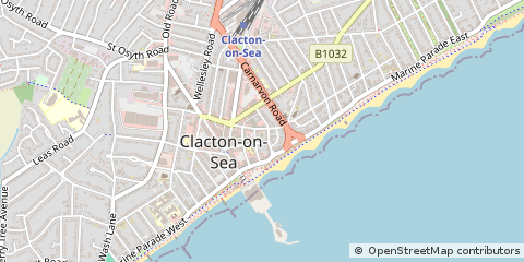 Map of Clacton on SEA, Essex
