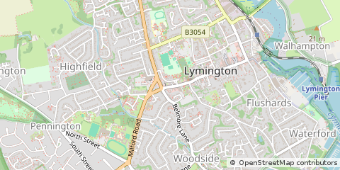 Map of Lymington, Hampshire