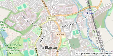 Map of Ilkeston, Derbyshire