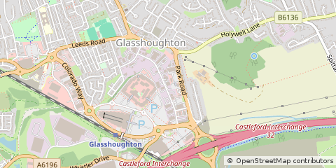 Map of Castleford, Yorkshire