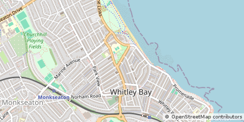 Map of Whitley BAY, Tyne and Wear