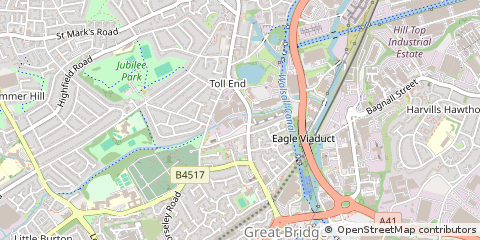 Map of Tipton, West Midlands