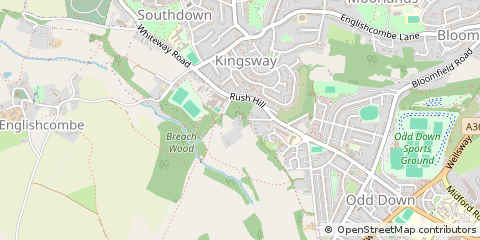 Map of Bath, NE Somerset