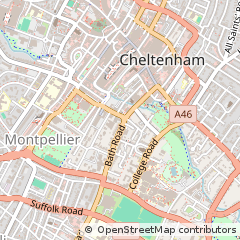 Map of Cheltenham, Gloucestershire