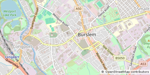 Map of Stoke-on-Trent, Staffordshire