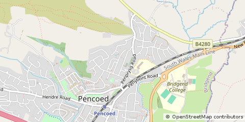 Map of Bridgend