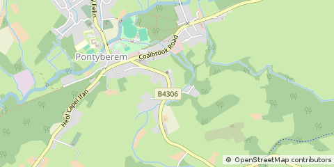 Map of Llanelli, Carmarthenshire
