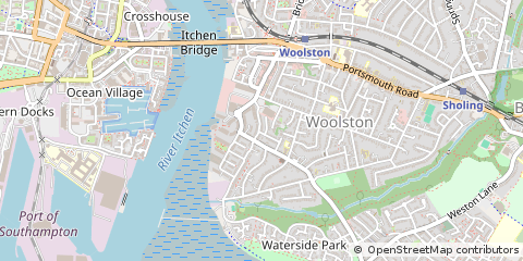 Map of Southampton, Hampshire