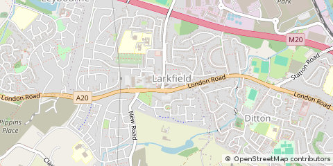 Map of Aylesford, Kent