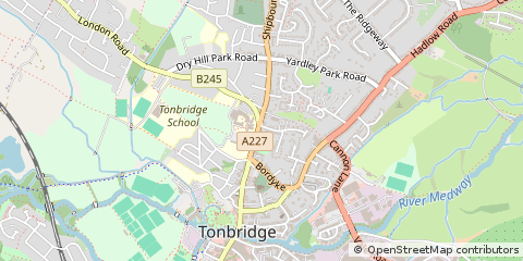 Map of Tonbridge, Kent
