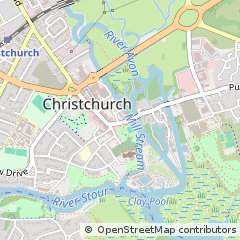 Map of Christchurch, Dorset