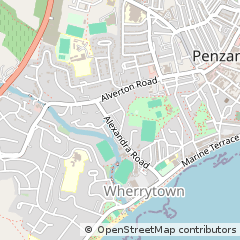 Map of Penzance, Cornwall