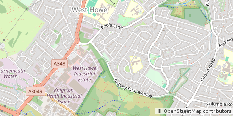Map of Bournemouth, Dorset