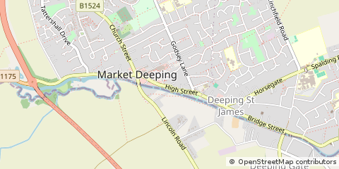 Map of Market Deeping, Cambridgeshire