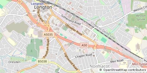 Map of Stoke-on-Trent, Staffordshire