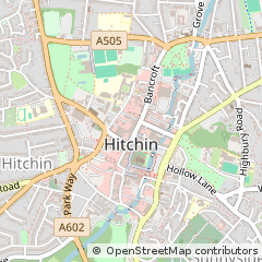 Map of Hitchin, Hertfordshire