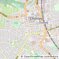 Map of Chorley, Lancashire