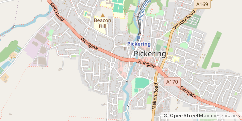 Map of Pickering, North Yorkshire