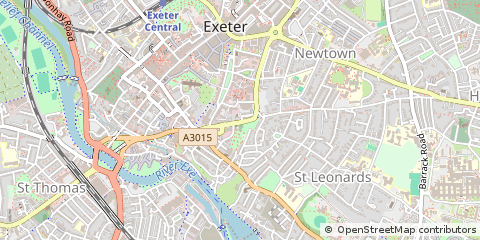 Map of Exeter, Devon