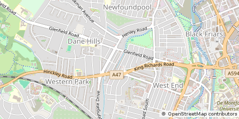 Map of Leicester