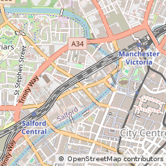 Map of Salford, Greater Manchester
