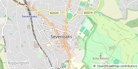 Map of Sevenoaks, Kent