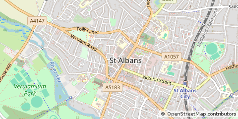 Map of ST. Albans, Hertfordshire
