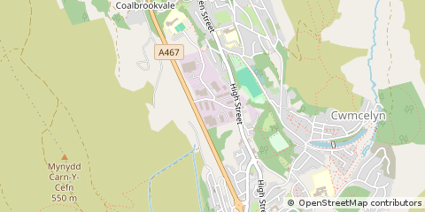 Map of Abertillery, Gwent