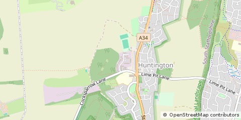 Map of Cannock, Staffordshire