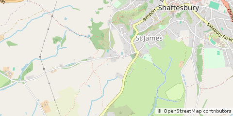 Map of Shaftesbury, Dorset