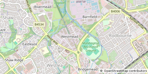 Map of Swindon, Wiltshire