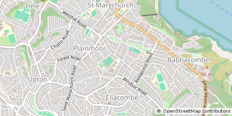 Map of Torquay, Devon