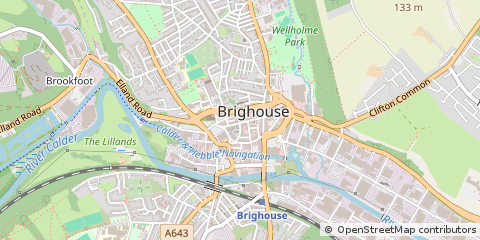 Map of Brighouse, West Yorkshire