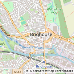 Map of Brighouse, West Yorkshire