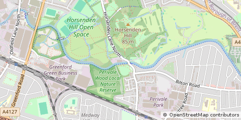 Map of Greenford, Middlesex