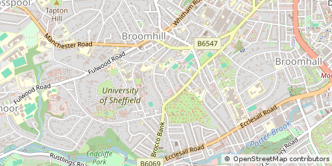 Map of Sheffield