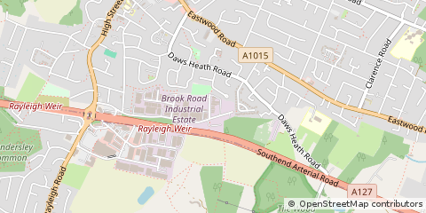 Map of Rayleigh, Essex