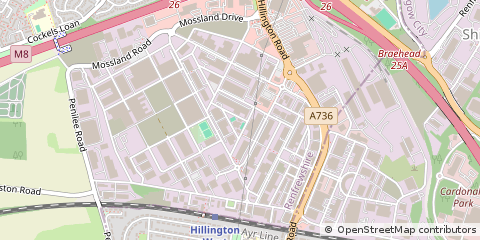 Map of Glasgow, Lanarkshire