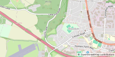Map of High Wycombe, Bucks