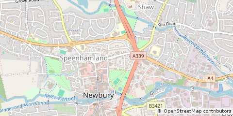 Map of Newbury, Berkshire